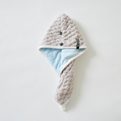 Coral Fleece Hair Drying Cap Double Layer Thick Hair Towel