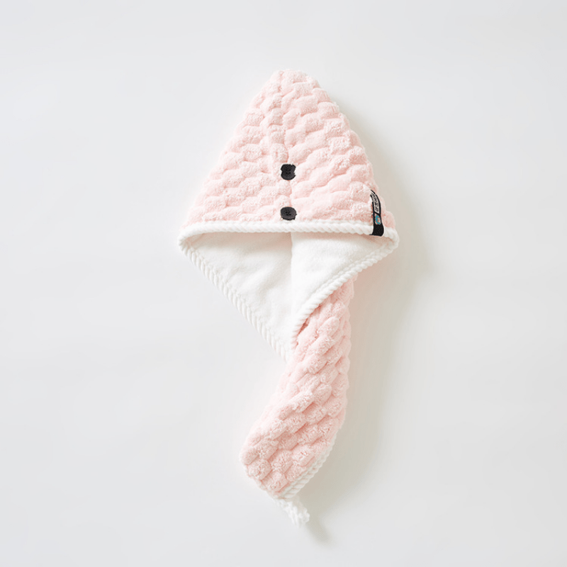 Coral Fleece Hair Drying Cap Double Layer Thick Hair Towel