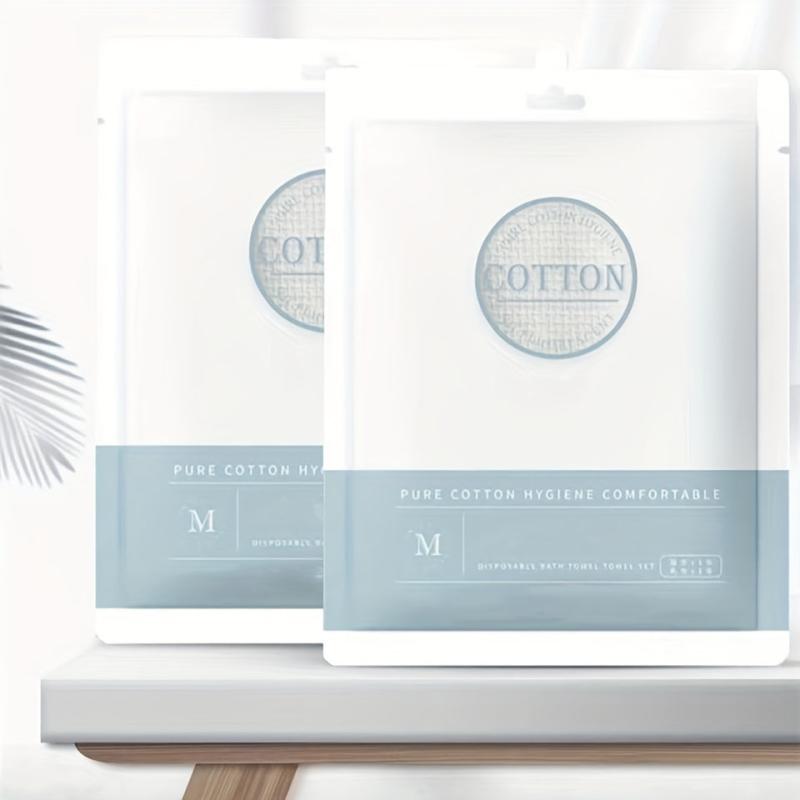2pcs Disposable Bath Towel Set for Travel Hotel Home