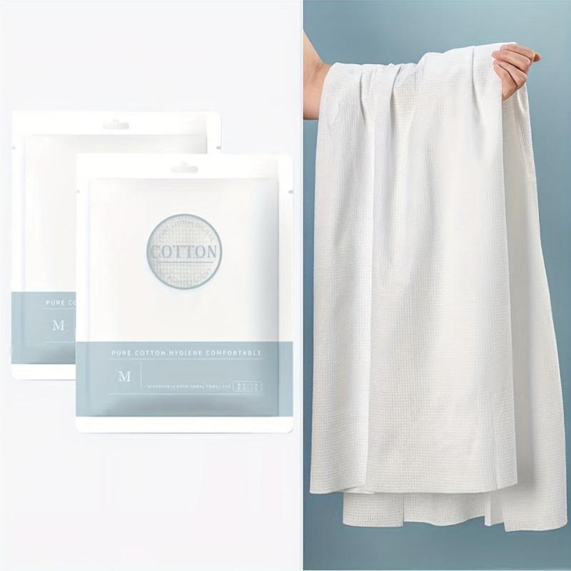 2pcs Disposable Bath Towel Set for Travel Hotel Home