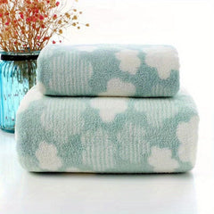 Flower Pattern Hand Towel Bath Towel Soft Face Towel Quick Drying Towel