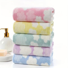 Flower Pattern Hand Towel Bath Towel Soft Face Towel Quick Drying Towel