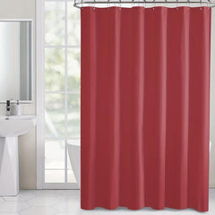 Red Shower Curtain Waterproof with Plastic Hook