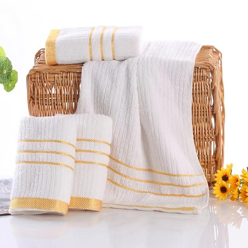 Striped Pattern Small Hand Towel Cotton Soft Skin-friendly Face