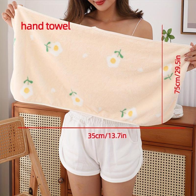 Flower Printed Bathrobe Skirt Wrap Towel for Women Adjustable Shower Nightgown