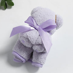 Cute Bear Shaped Towel Small Square Teddy Bear Washcloth