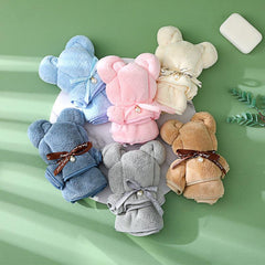 Cute Bear Shaped Towel Small Square Teddy Bear Washcloth