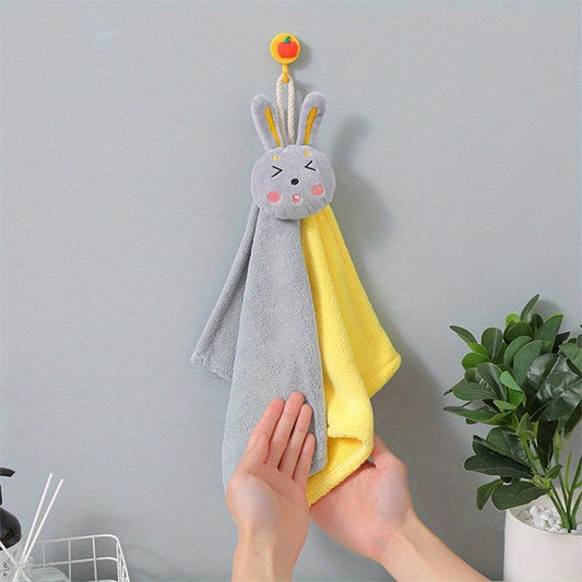 Coral Fleece Rabbit Fingertip Towel Quick Drying Absorbent