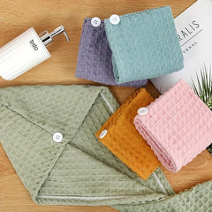 Waffle Hair Drying Cap Soft Absorbent Shower Cap Hair Turban