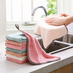 5pcs Absorbent Cleaning Towel for Bathroom and Kitchen, 9.84x10.62in