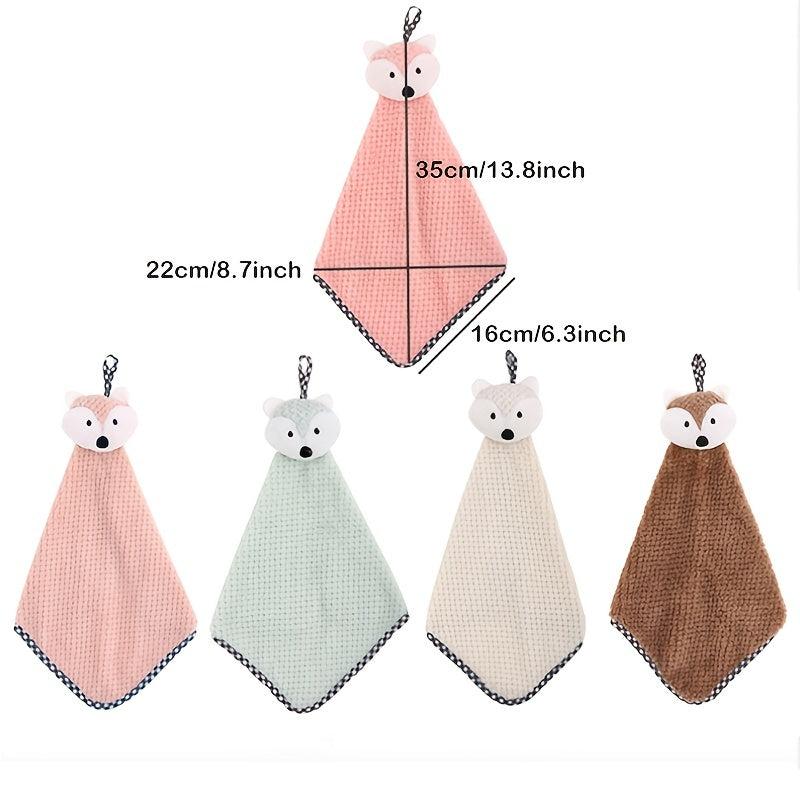 Cartoon Coral Fleece Towel for Bathroom & Kitchen