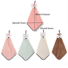 Cartoon Coral Fleece Towel for Bathroom & Kitchen