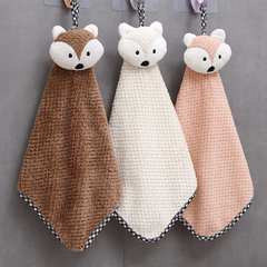Cartoon Coral Fleece Towel for Bathroom & Kitchen