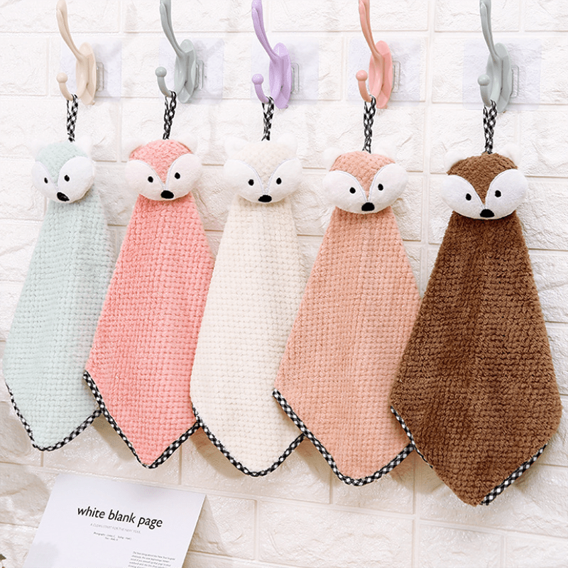 Cartoon Coral Fleece Towel for Bathroom & Kitchen