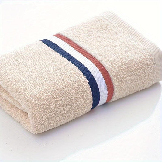 3pcs Striped Hand Towel Coral Fleece Soft Skin-friendly Hand Towel