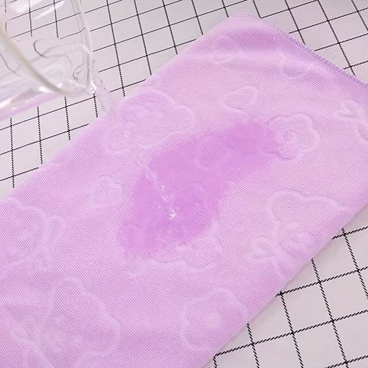 Bear & Flower Printed Hand Towel Household Soft Skin friendly Face Towel