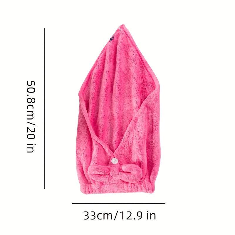 Coral Fleece Hair Drying Towel for Women Quick Drying Shower Cap