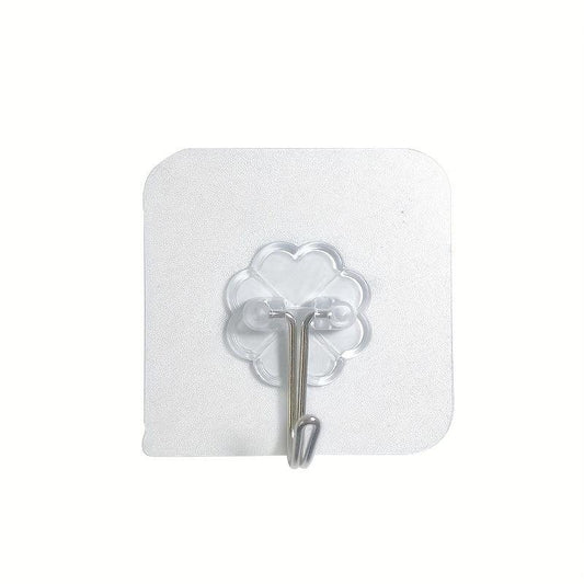5pcs Clear Adhesive Hook Self Adhesive Sticky Hooks Waterproof Plastic Hooks
