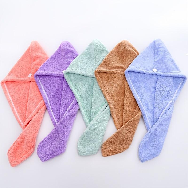 Coral Fleece Hair Towel Absorbent Quick Drying Scrunchies