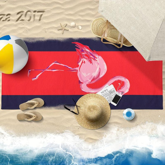 Flamingo Beach Towel Quick Drying Absorbent Abstract Sexy