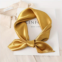 Women's Silk Square Scarf Random Satin Neck Hair Band Bag Warp Lightweight Soft