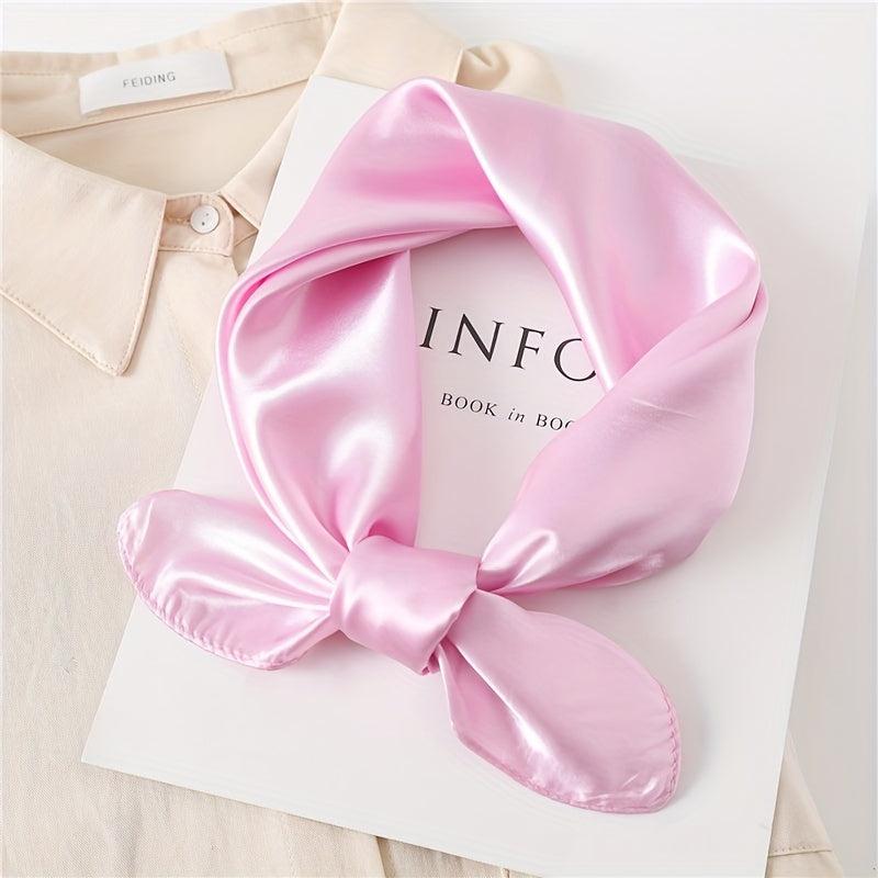 Women's Silk Square Scarf Random Satin Neck Hair Band Bag Warp Lightweight Soft