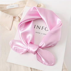 Women's Silk Square Scarf Random Satin Neck Hair Band Bag Warp Lightweight Soft
