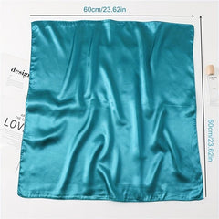 Women's Silk Square Scarf Random Satin Neck Hair Band Bag Warp Lightweight Soft