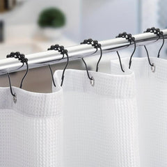 12pcs Gourd Design Shower Curtain Hook Stainless Steel Bathroom Acces