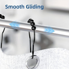 12pcs Gourd Design Shower Curtain Hook Stainless Steel Bathroom Acces