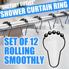 12pcs Gourd Design Shower Curtain Hook Stainless Steel Bathroom Acces