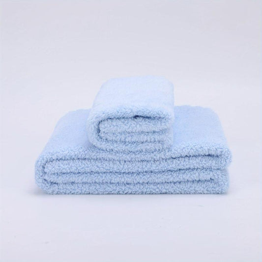 2pcs Coral Fleece Washcloth Handkerchiefs Soft Absorbent Towel for Bathroom