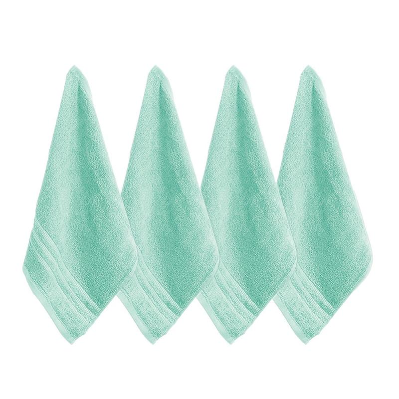 4pcs Bamboo Fiber Washcloth Soft Absorbent Towel