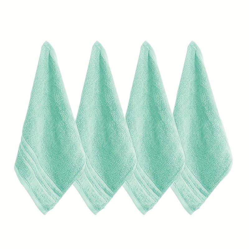 4pcs Bamboo Fiber Washcloth Soft Absorbent Towel