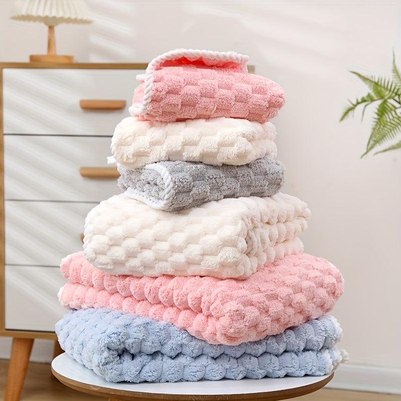 2pcs Soft Towel Set Strong Absorbent Bathroom Towels 1 Bath & 1 Hand Towel
