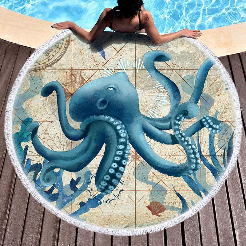 Large Round Beach Towel Quick Dry Microfiber Lightweight Beach Towel