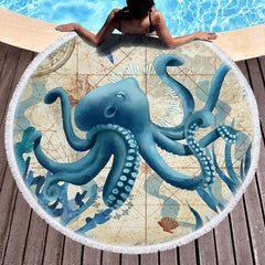 Large Round Beach Towel Quick Dry Microfiber Lightweight Beach Towel
