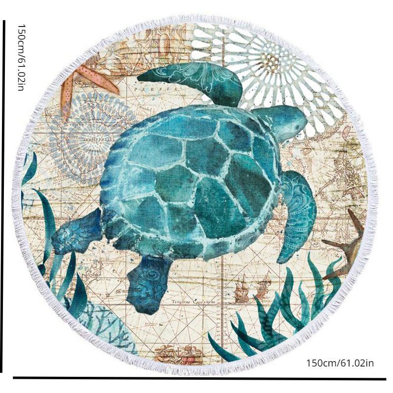 Large Round Beach Towel Quick Dry Microfiber Lightweight Beach Towel