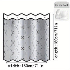Geometric Pattern Shower Curtain Waterproof Fabric Bathroom Decor