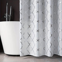 Geometric Pattern Shower Curtain Waterproof Fabric Bathroom Decor