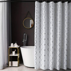 Geometric Pattern Shower Curtain Waterproof Fabric Bathroom Decor