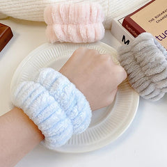 2pcs Microfiber Towel Wristbands for Women Girls