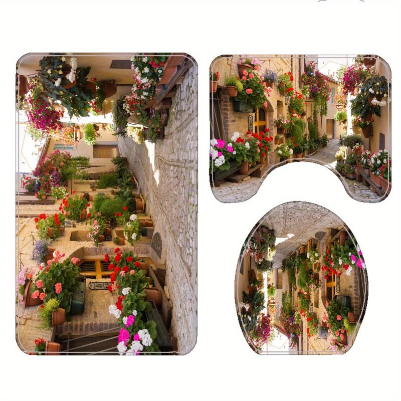 European Street Scene Shower Curtain Set