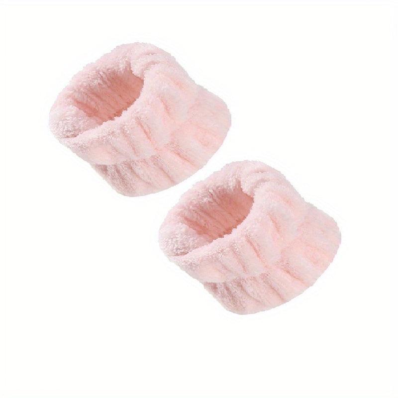 2pcs Microfiber Wrist Washband Absorbent and Moisture Proof Wrist Strap
