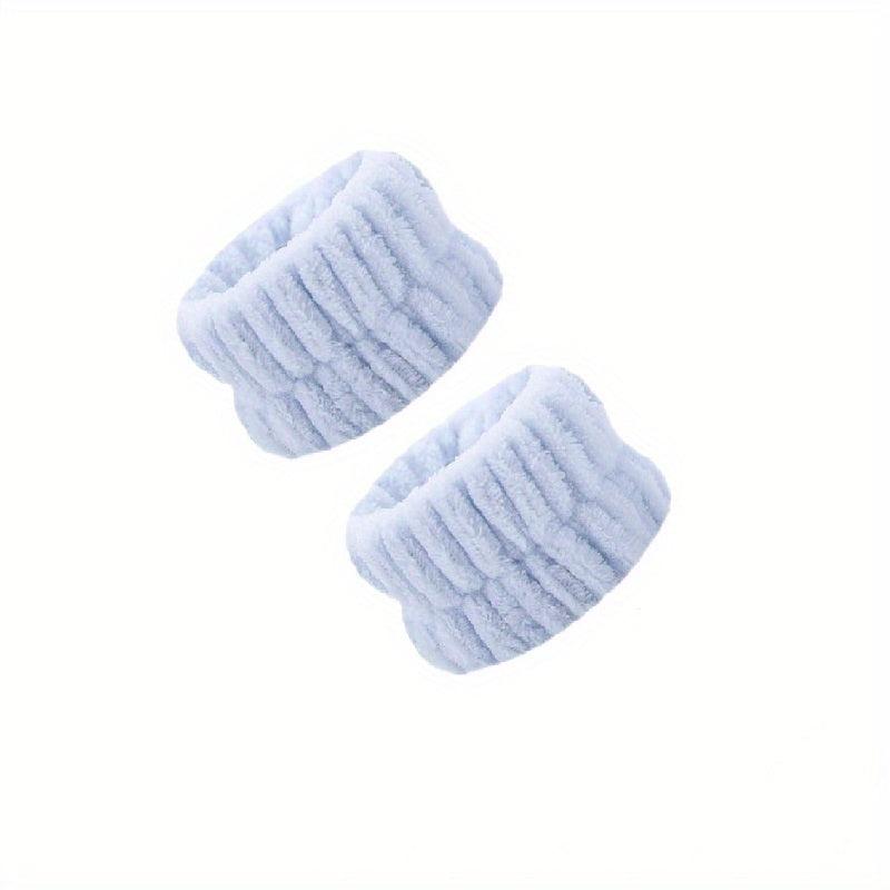 2pcs Microfiber Wrist Washband Absorbent and Moisture Proof Wrist Strap