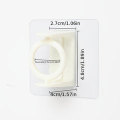 Telescopic Shower Curtain Rod with Rotating Rings - Set of 4