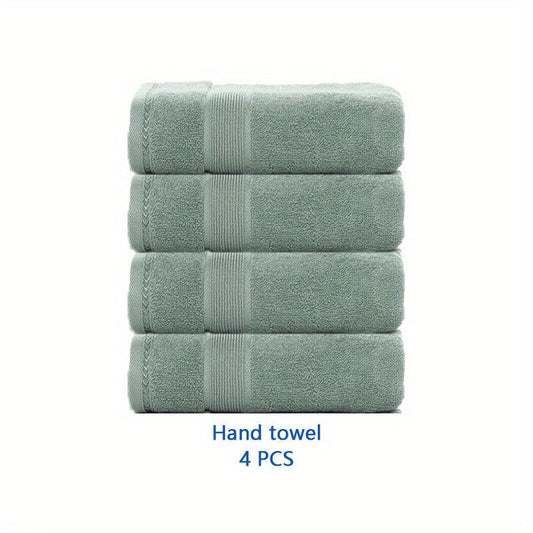 4pcs Bamboo Hand Towels Set Absorbent Soft Towels For Bathroom Gym Spa