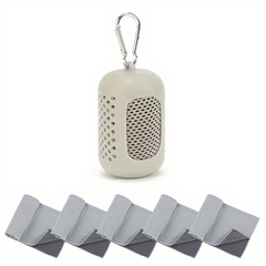 5pcs Sport Towel With Silicone Sleeve Bag 29.97x89 Hand Towel