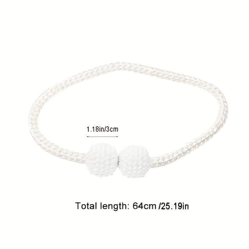 1PCS Pearl Curtain Magnetic Buckle Punching Installation Curtain Binding Strap