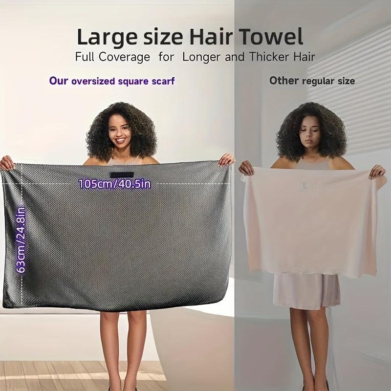 2pcs Large Microfiber Hair Towel Wrap - Absorbent Hair Drying Towel